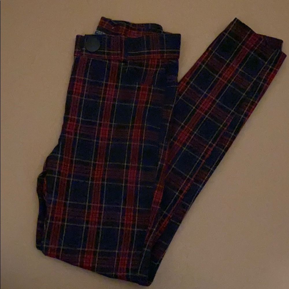 Plaid jeggings